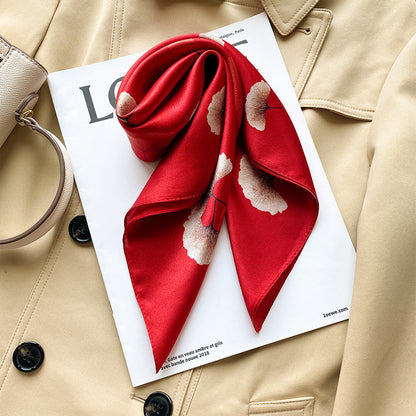 BCHICU 100% Small Square Silk Winter Scarf 53cm*53cm Neckerchiefs&Bandana