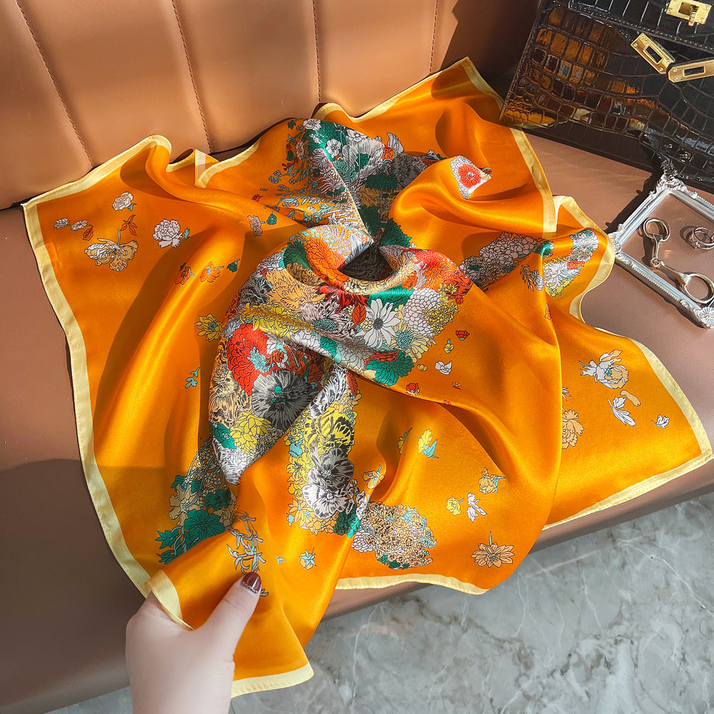 BCHICU 68cm*68cm 100% Small Square Silk Scarf Neckerchiefs&Bandana