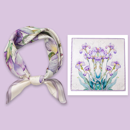 BCHICU 100% Premium Valentine's Day Silk Scarf Small Square Silk 53cm*53cm Neckerchiefs&Bandana