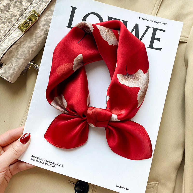 BCHICU 100% Small Square Silk Winter Scarf 53cm*53cm Neckerchiefs&Bandana