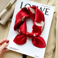 BCHICU 100% Small Square Silk Winter Scarf 53cm*53cm Neckerchiefs&Bandana