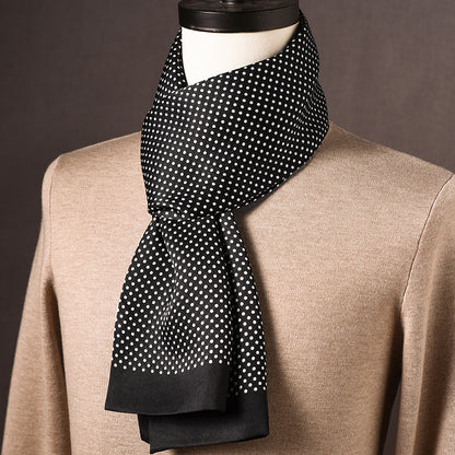BCHICU 100% Mulberry Silk High-end Men's Scarf 160cm*26cm  : Versatile Long Business Scarf for Spring, Autumn, and Winter — Perfect Gift for Boyfriend