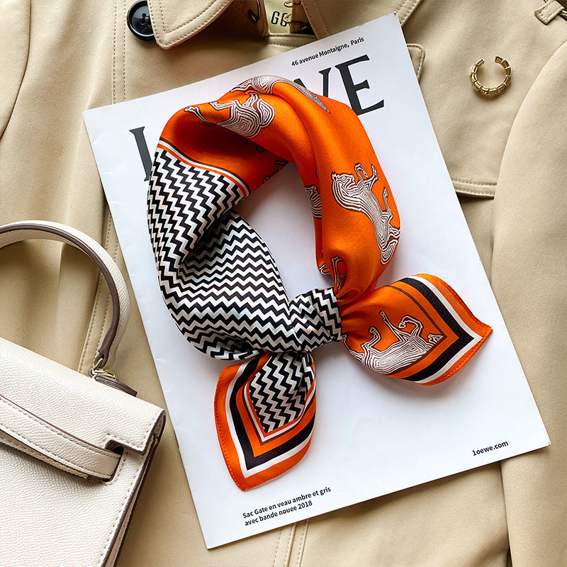 BCHICU 100% Small Square Silk Winter Scarf 53cm*53cm Neckerchiefs&Bandana