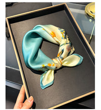 BCHICU Interspersed With Yellow And Blue 53cm*53cm 100% Small Square Silk Scarf Neckerchiefs&Bandana