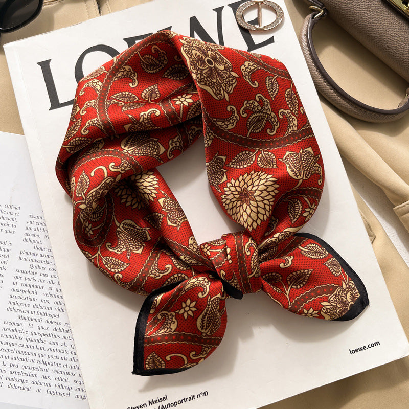 BCHICU 100% Small Square Silk Winter Scarf 53cm*53cm Neckerchiefs&Bandana