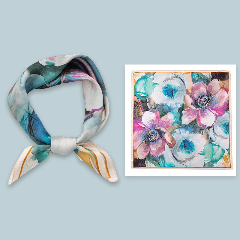 BCHICU 100% Premium Valentine's Day Silk Scarf Small Square Silk 53cm*53cm Neckerchiefs&Bandana