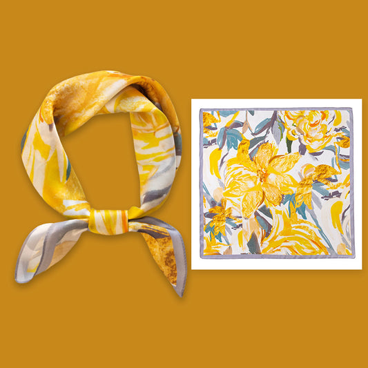 BCHICU 100% Premium Valentine's Day Silk Scarf Small Square Silk 53cm*53cm Neckerchiefs&Bandana