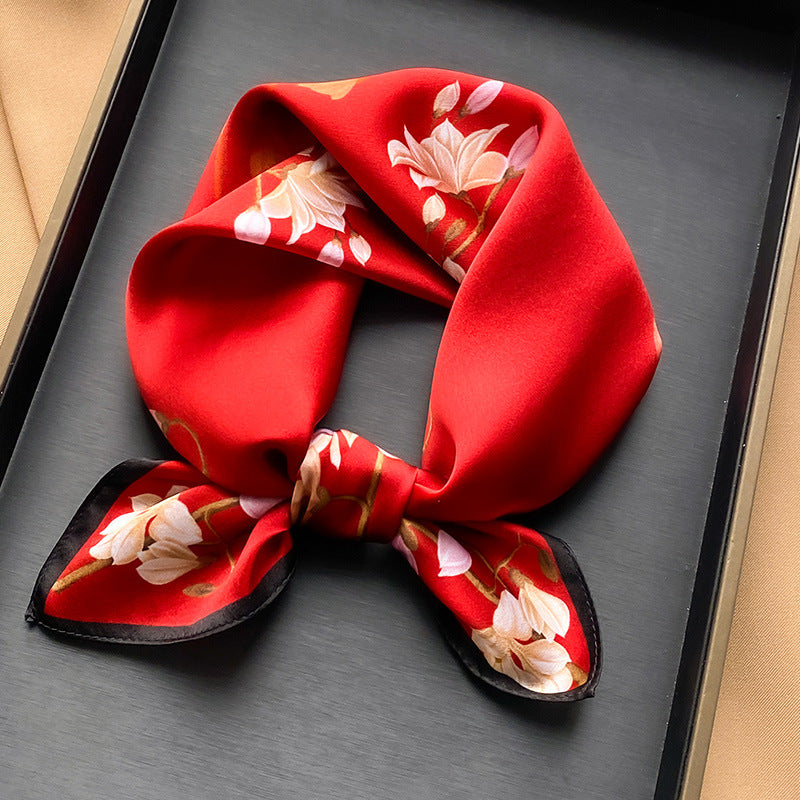 BCHICU 100% Small Square Silk Winter Scarf 53cm*53cm Neckerchiefs&Bandana