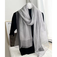 BCHICU #09 85cm*185cm 100% Chiffon Silk Long Shawls&Scarves