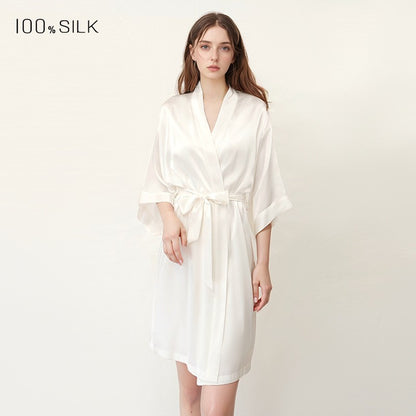 BCHICU 100% Silk Robes and Loungewear Dressing Gown
