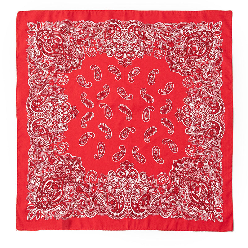 BCHICU Red Cashew Flower 53cm*53cm Printing 100% Small Square Silk Scarf Neckerchiefs&Bandana For All Occasions