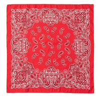 BCHICU Red Cashew Flower 53cm*53cm Printing 100% Small Square Silk Scarf Neckerchiefs&Bandana For All Occasions