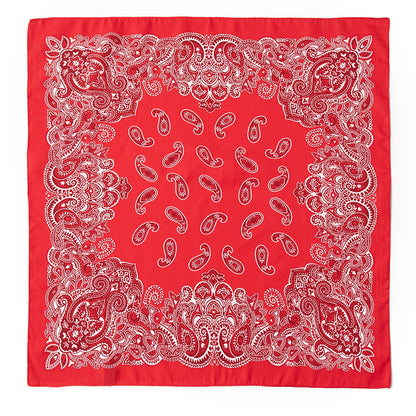 BCHICU Red Cashew Flower 53cm*53cm Printing 100% Small Square Silk Scarf Neckerchiefs&Bandana For All Occasions