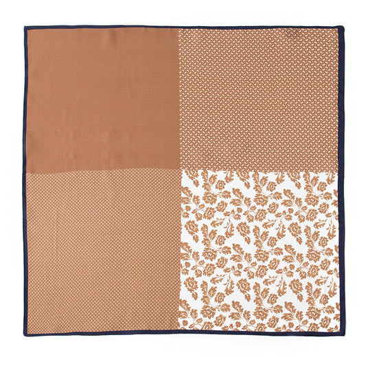 BCHICU Patchwork Coffee 53cm*53cm Printing 100% Small Square Silk Scarf Neckerchiefs&Bandana For All Occasions