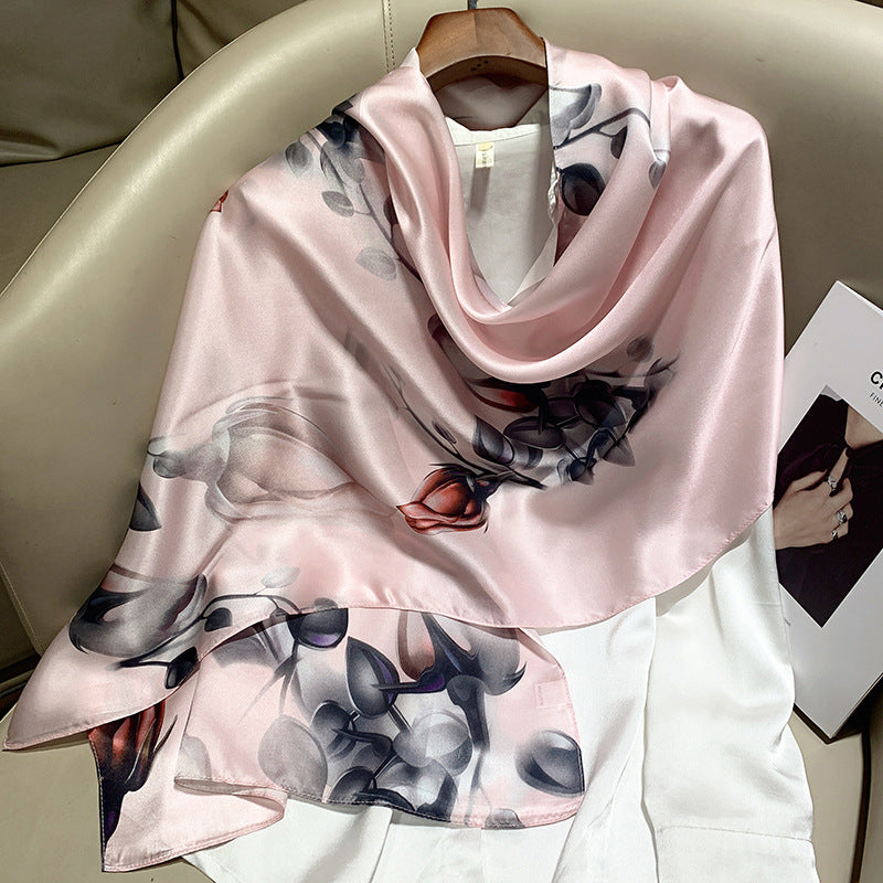 BCHICU Pink 55cm*173cm 100% Silk Shawls