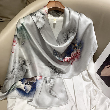 BCHICU 173cm*55cm 100% Silk Shawls