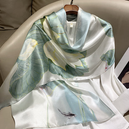 BCHICU 173cm*55cm 100% Silk Shawls