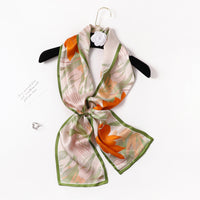 BCHICU PZS03-02# Double Layers 145cm*17cm 100% Small Silk Scarf Neckerchiefs