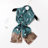 BCHICU PZS03-04# Double Layers 145cm*17cm 100% Small Silk Scarf Neckerchiefs