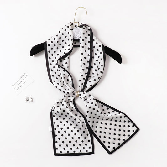 BCHICU PZS04-01# Double Layers 145cm*17cm 100% Small Silk Scarf Neckerchiefs