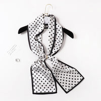 BCHICU PZS04-01# Double Layers 145cm*17cm 100% Small Silk Scarf Neckerchiefs