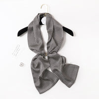 BCHICU PZS04-04# Double Layers 145cm*17cm 100% Small Silk Scarf Neckerchiefs