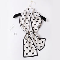 BCHICU PZS04-03# Double Layers 145cm*17cm 100% Small Silk Scarf Neckerchiefs