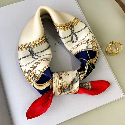 BCHICU Red 100% Small Square Silk Winter Scarf 53cm*53cm Neckerchiefs&Bandana