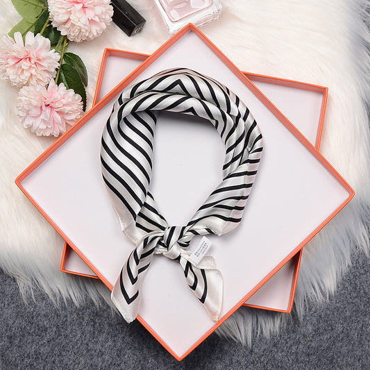 BCHICU S21038 53cm*53cm Print 100% Small Square Silk Scarf Neckerchiefs&Bandana