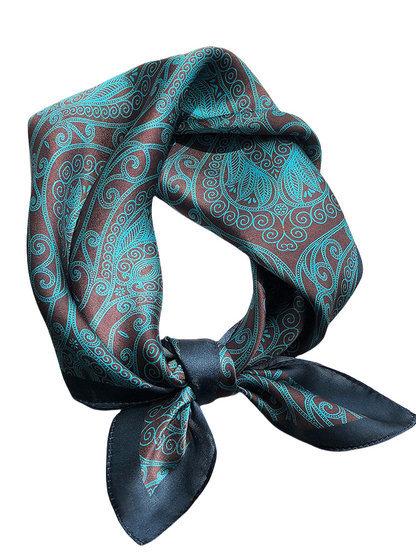 BCHICU Dark Green 53cm*53cm Print 100% Small Square Silk Scarf Neckerchiefs&Bandana