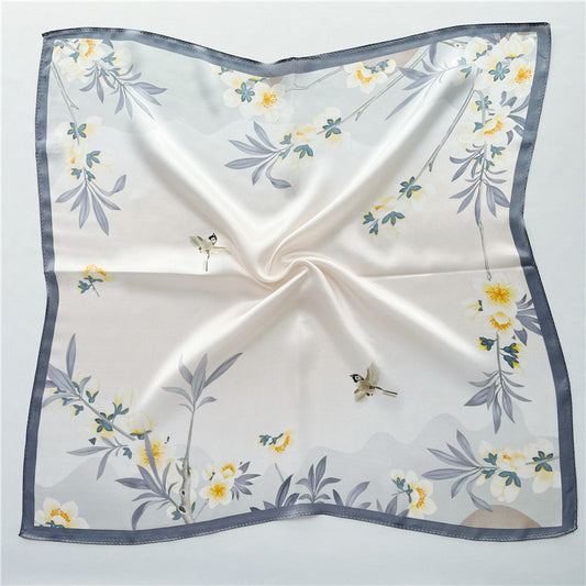 BCHICU Printed Fashion Scarf 02# 53cm*53cm Print 100% Silk Small Square Silk Scarf Neckerchiefs&Bandana&Handkerchief