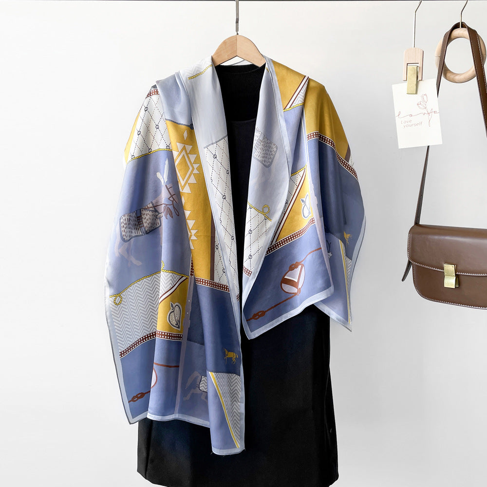 BCHICU ZS04-02# 52cm*170cm 100% Silk Shawls