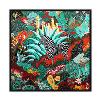 BCHICU Jungle Zebra 53cm*53cm Print 100% Small Square Silk Scarf Neckerchiefs&Bandana