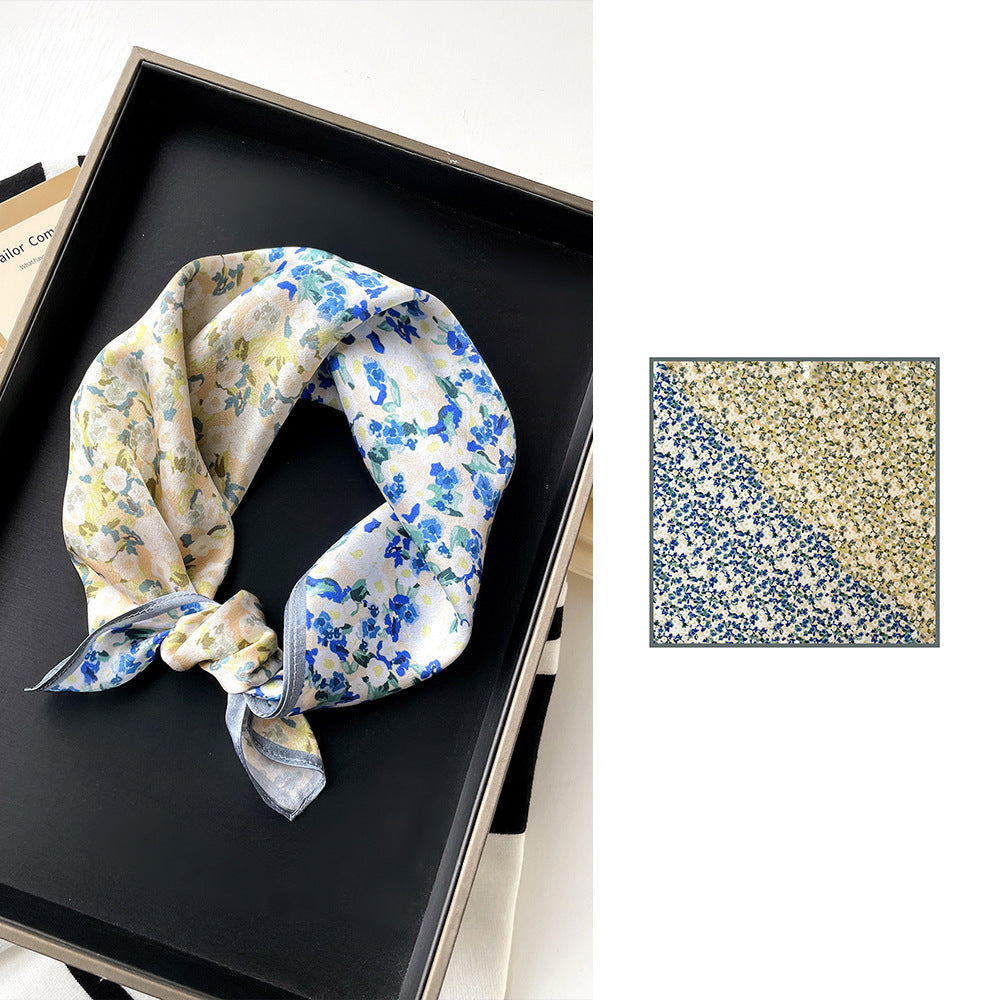 BCHICU 53cm*53cm 100% Small Square Silk Scarf Neckerchiefs&Bandana