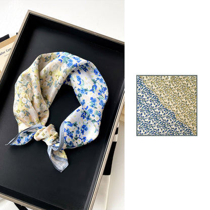 BCHICU 53cm*53cm 100% Small Square Silk Scarf Neckerchiefs&Bandana
