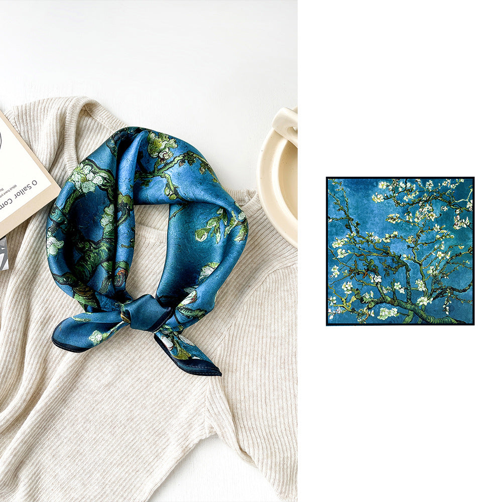 BCHICU 53cm*53cm 100% Small Square Silk Scarf Neckerchiefs&Bandana