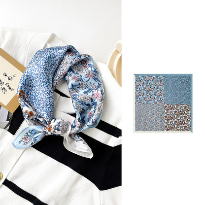 BCHICU 53cm*53cm 100% Small Square Silk Scarf Neckerchiefs&Bandana