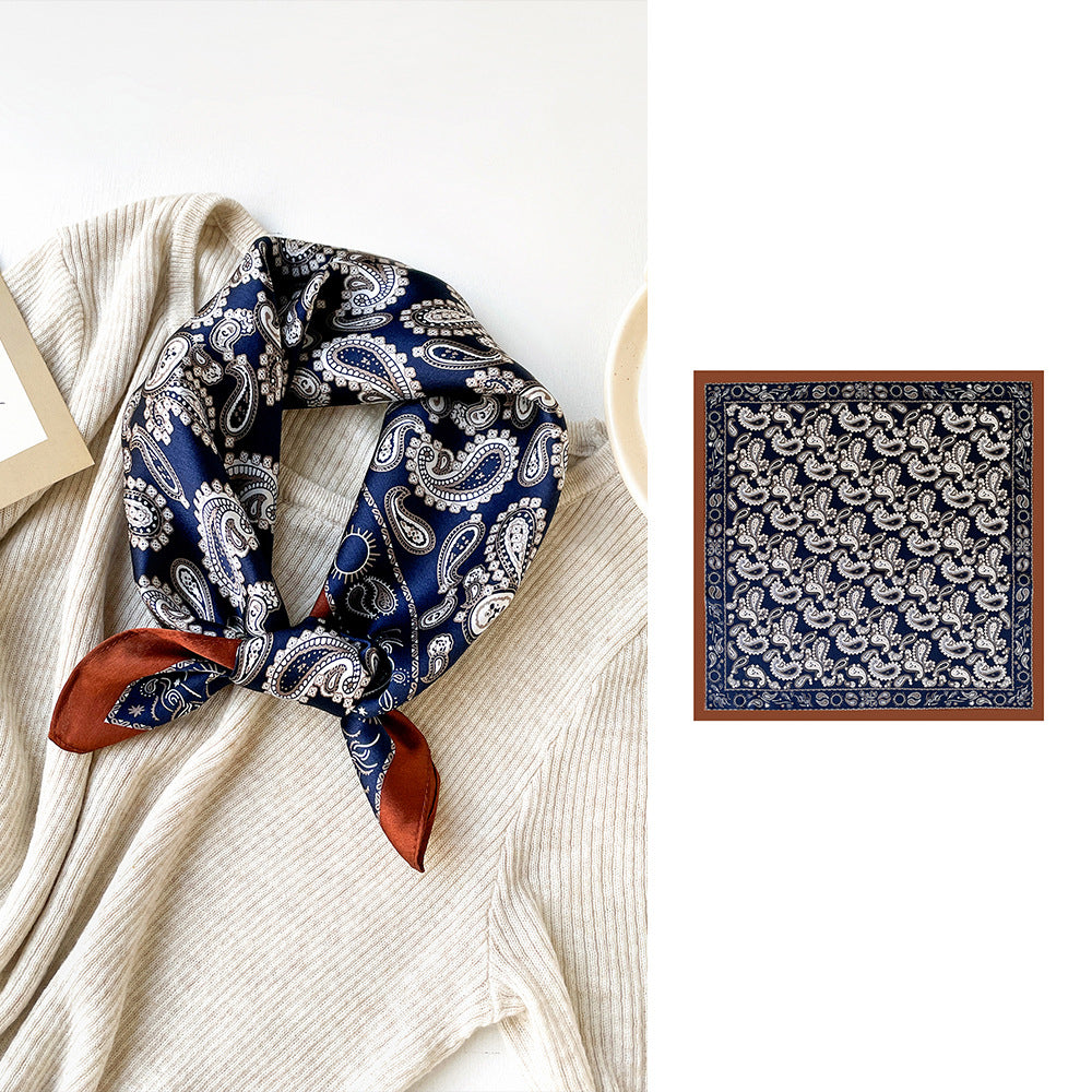 BCHICU 53cm*53cm 100% Small Square Silk Scarf Neckerchiefs&Bandana