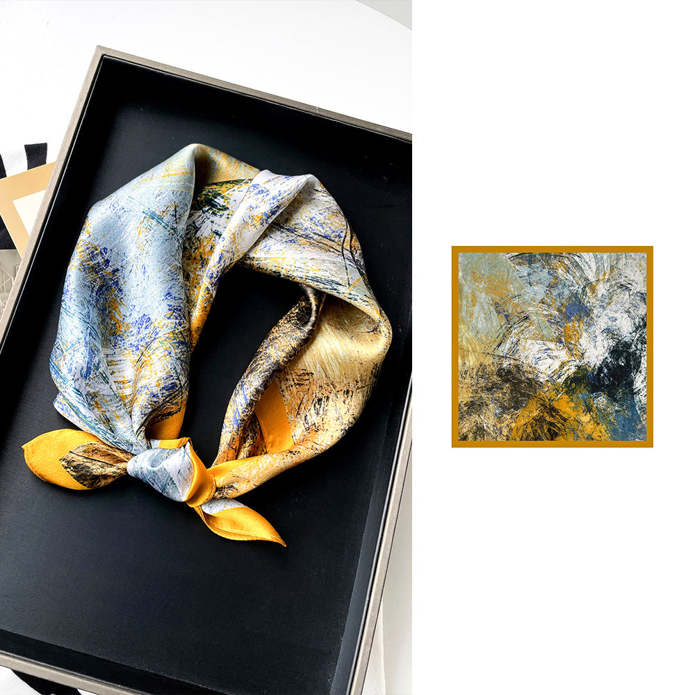 BCHICU 53cm*53cm 100% Small Square Silk Scarf Neckerchiefs&Bandana