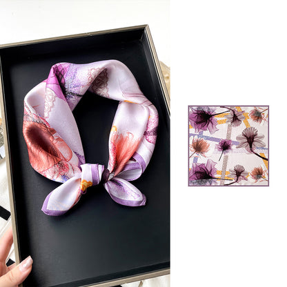 BCHICU 53cm*53cm 100% Small Square Silk Scarf Neckerchiefs&Bandana