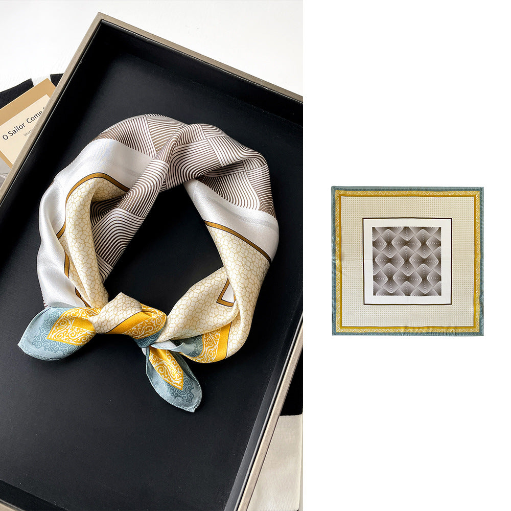 BCHICU 53cm*53cm 100% Small Square Silk Scarf Neckerchiefs&Bandana
