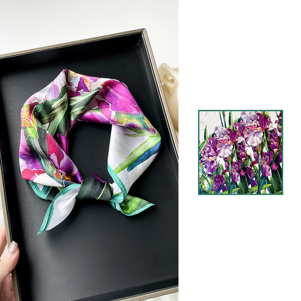 BCHICU 53cm*53cm 100% Small Square Silk Scarf Neckerchiefs&Bandana