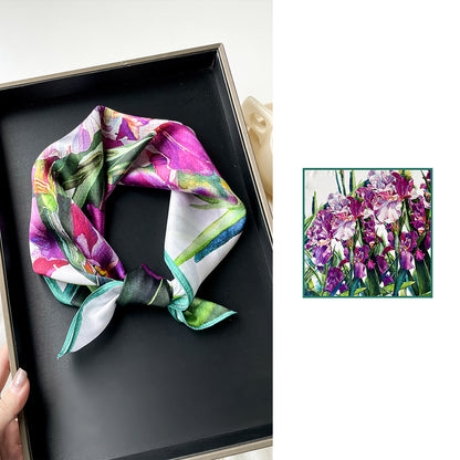 BCHICU 53cm*53cm 100% Small Square Silk Scarf Neckerchiefs&Bandana