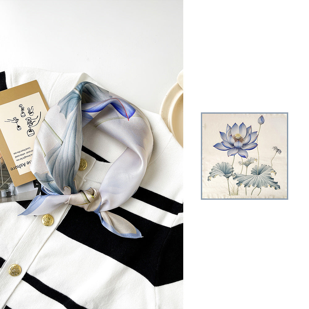 BCHICU 53cm*53cm 100% Small Square Silk Scarf Neckerchiefs&Bandana