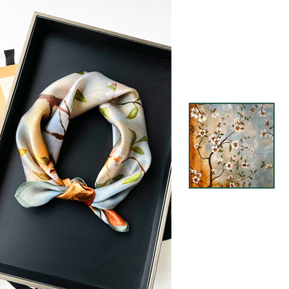 BCHICU 53cm*53cm 100% Small Square Silk Scarf Neckerchiefs&Bandana