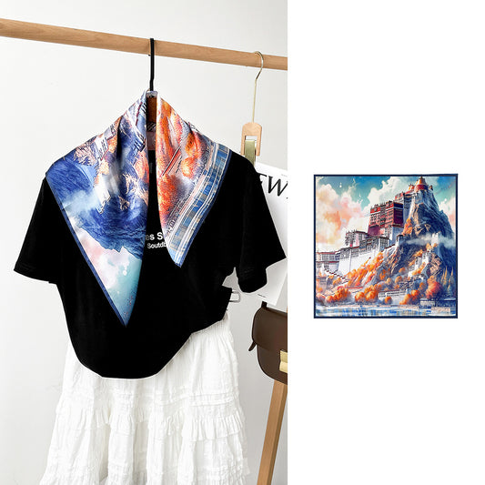 BCHICU 53cm*53cm 100% Small Square Silk Scarf Neckerchiefs&Bandana