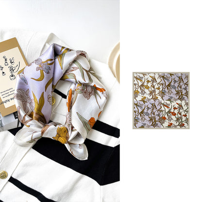 BCHICU 53cm*53cm 100% Small Square Silk Scarf Neckerchiefs&Bandana