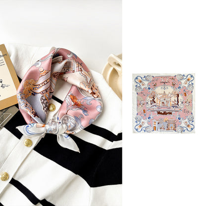 BCHICU 53cm*53cm 100% Small Square Silk Scarf Neckerchiefs&Bandana