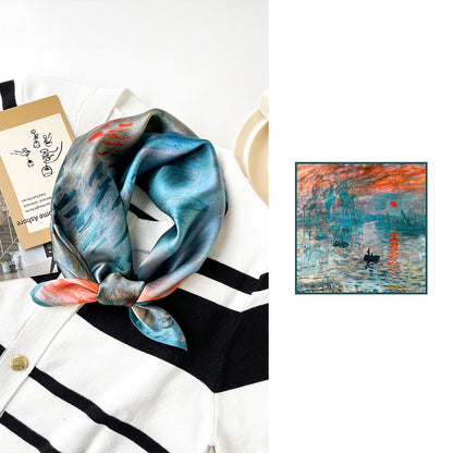 BCHICU 53cm*53cm 100% Small Square Silk Scarf Neckerchiefs&Bandana