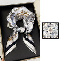 BCHICU ZS7003-01# 66cm*66cm 100% Silk Small Square Scarf Small Neckerchief with Suit